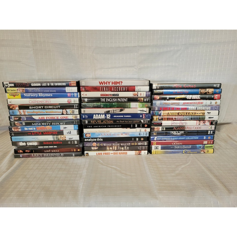 DVD Mystery Box Lot of 10 Random Movies TV Shows Comedy Drama Action Mixed Media